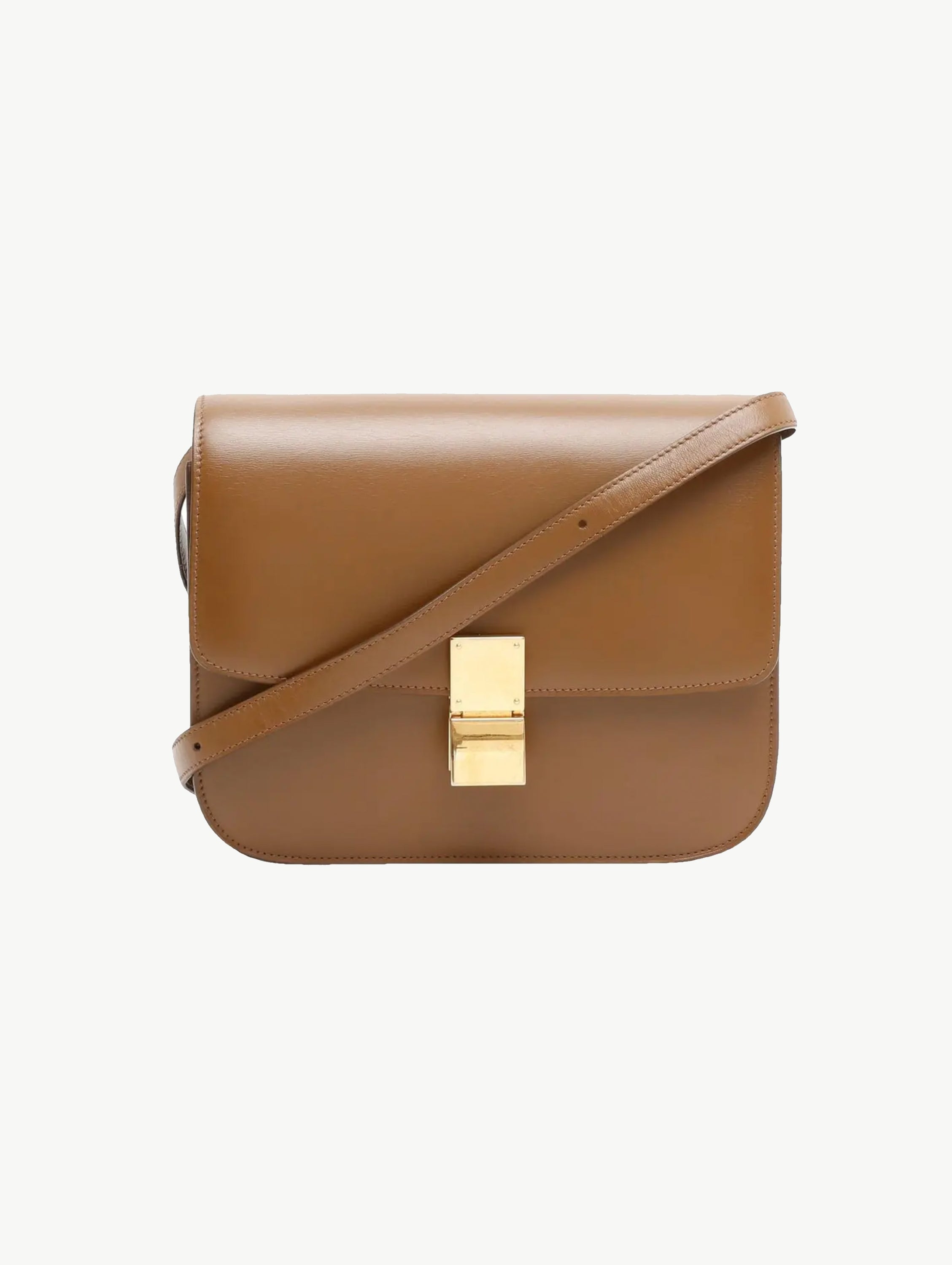 Old Céline cognac Box bag