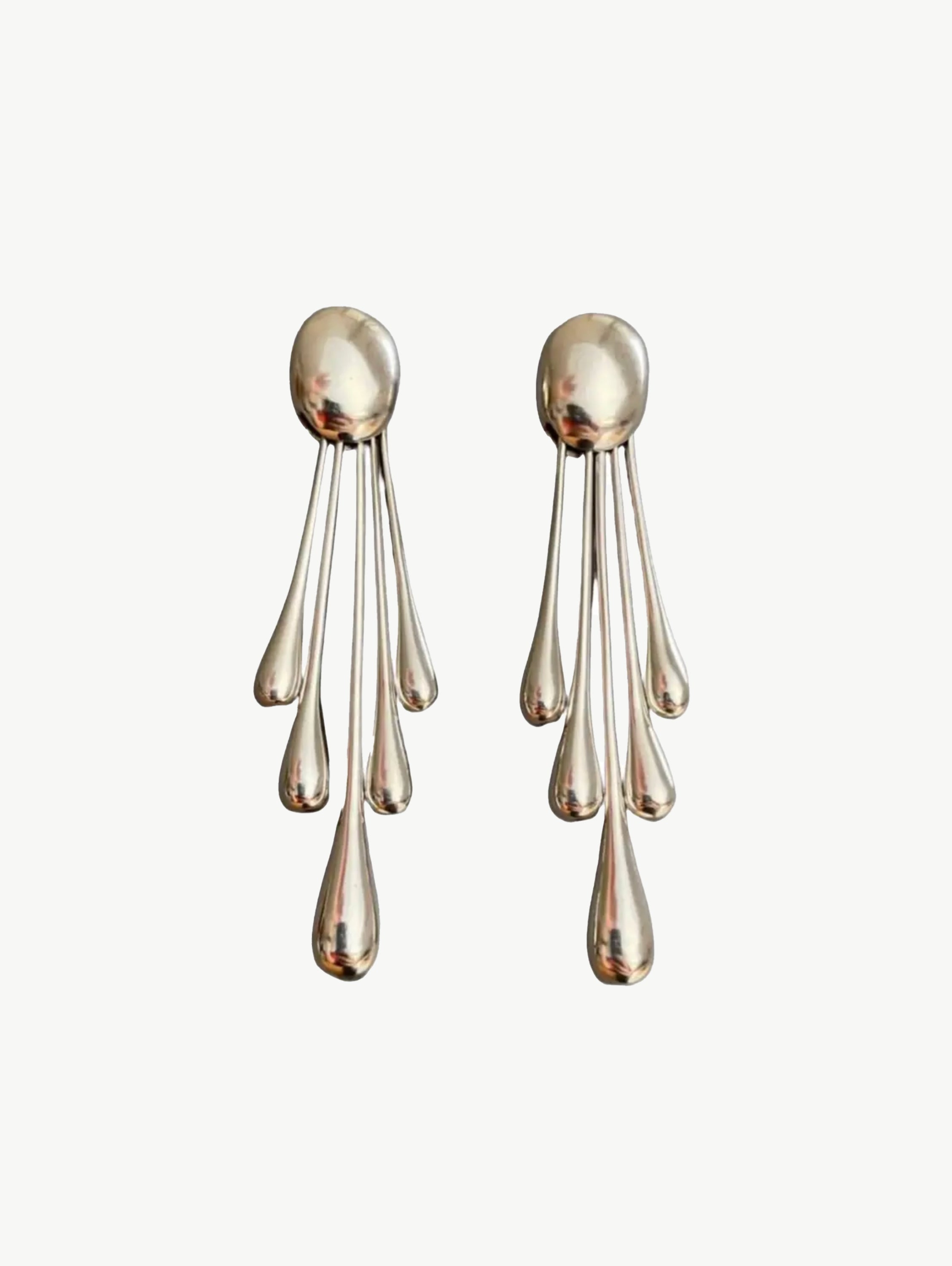  George Jensen vintage dangling silver drop earrings