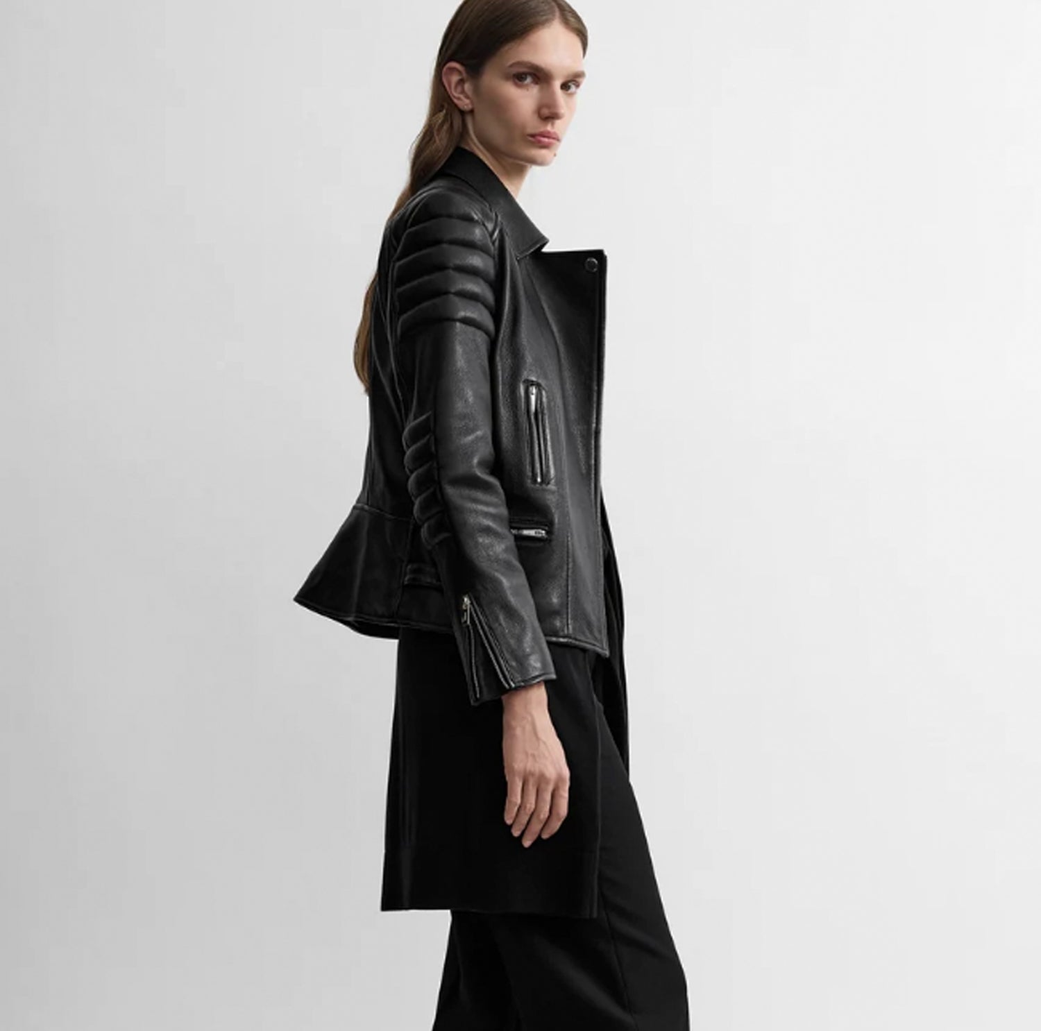 TOTEME MADE AN OLD CÉLINE LEATHER BIKER JACKET