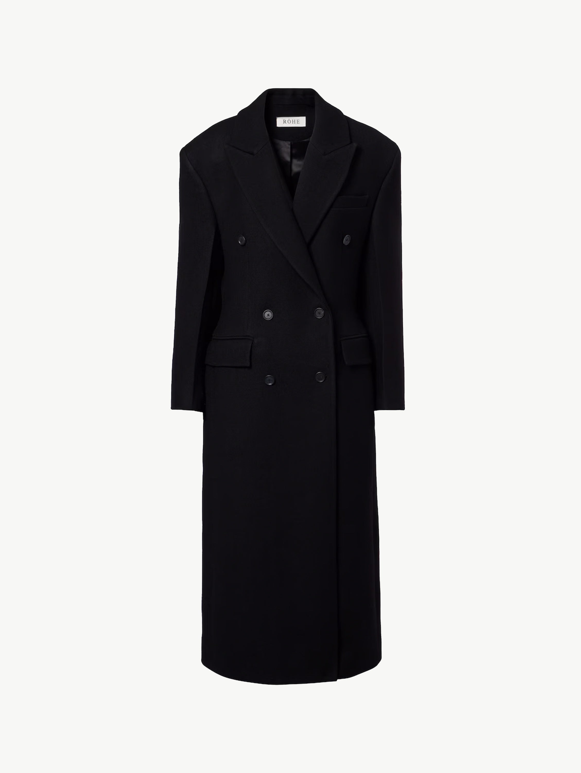 Double-breasted virgin wool coat