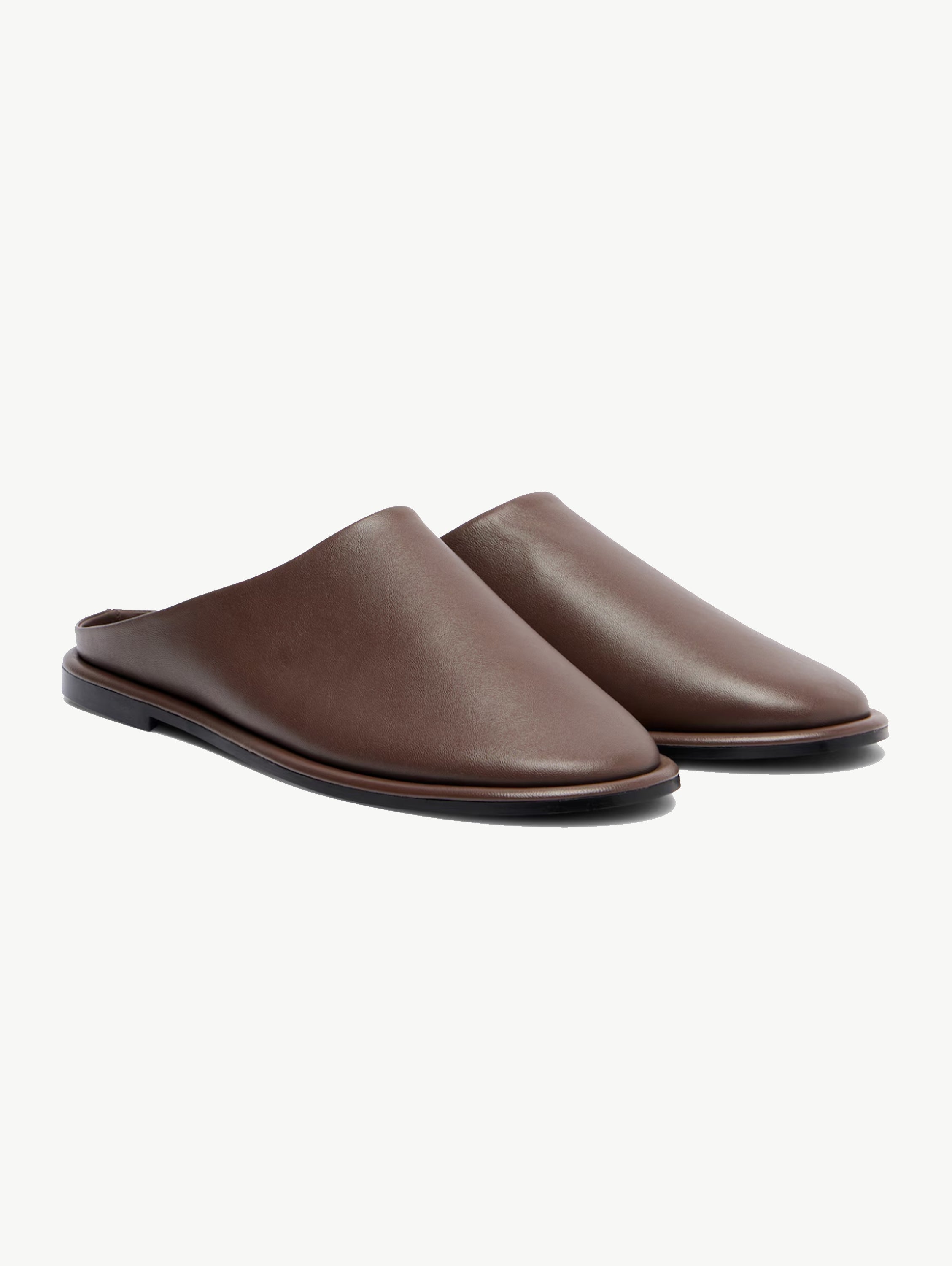 Spencer leather mules