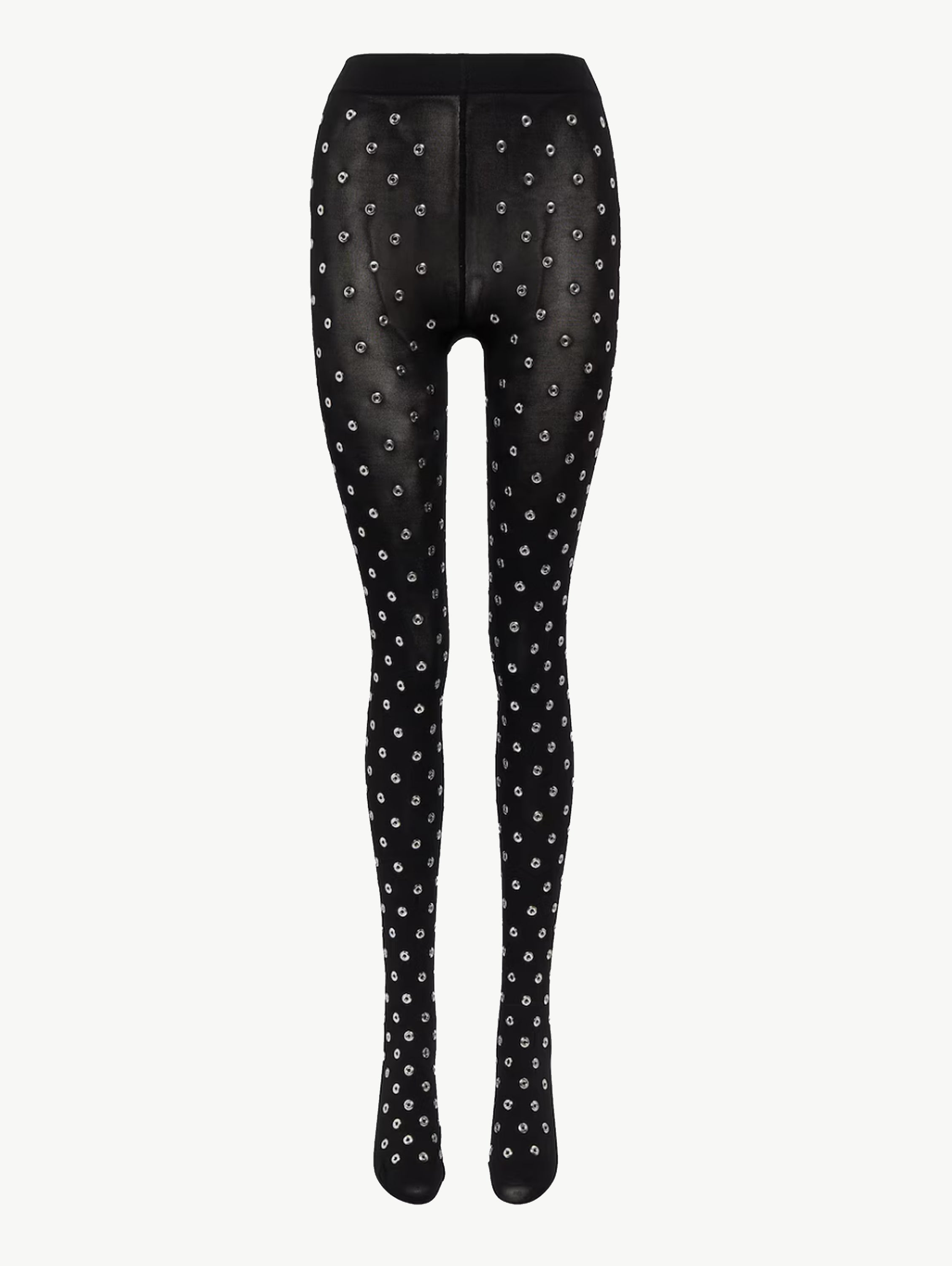 Studded high-rise tights