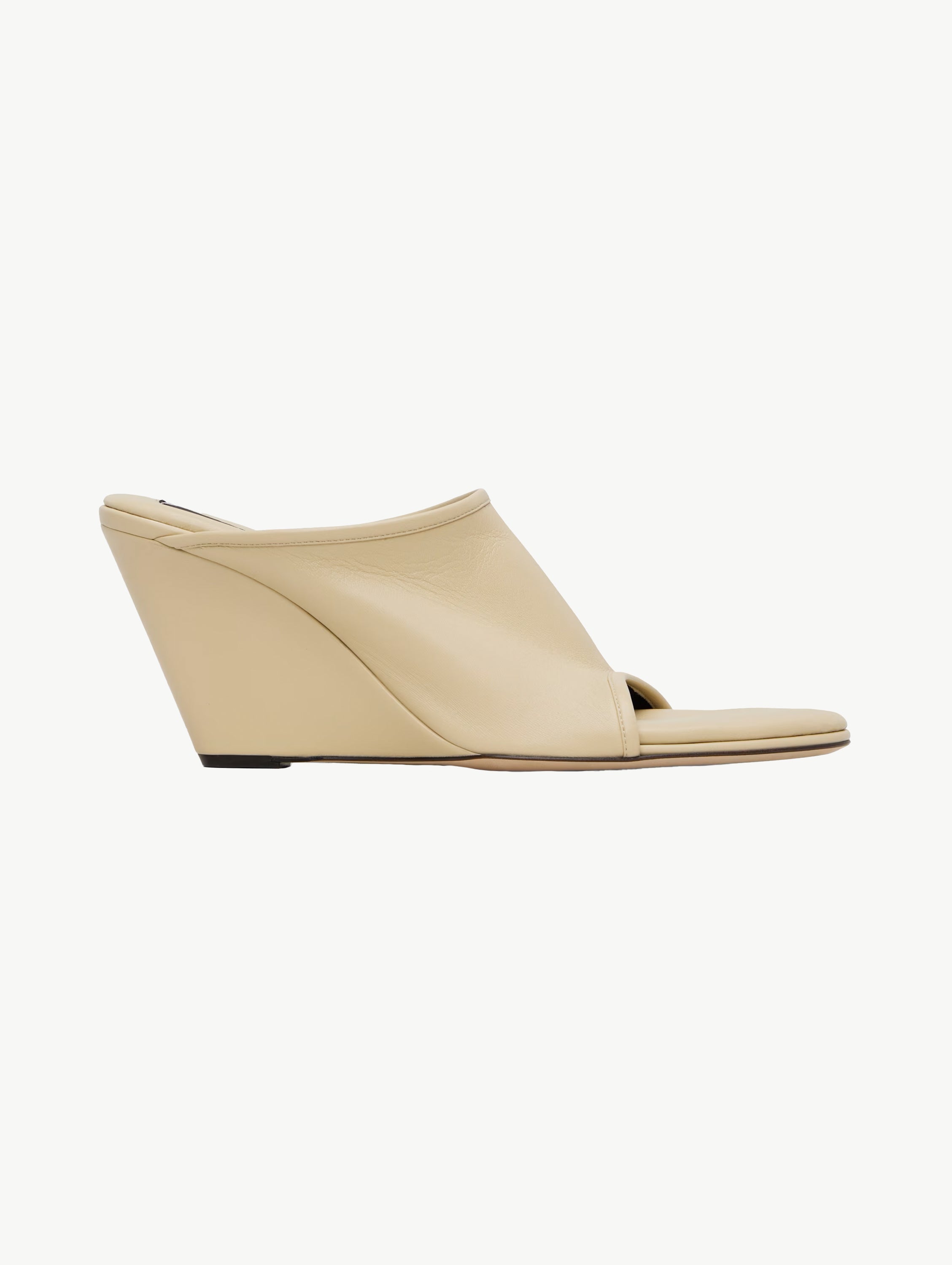 Beige 75mm stretch mules