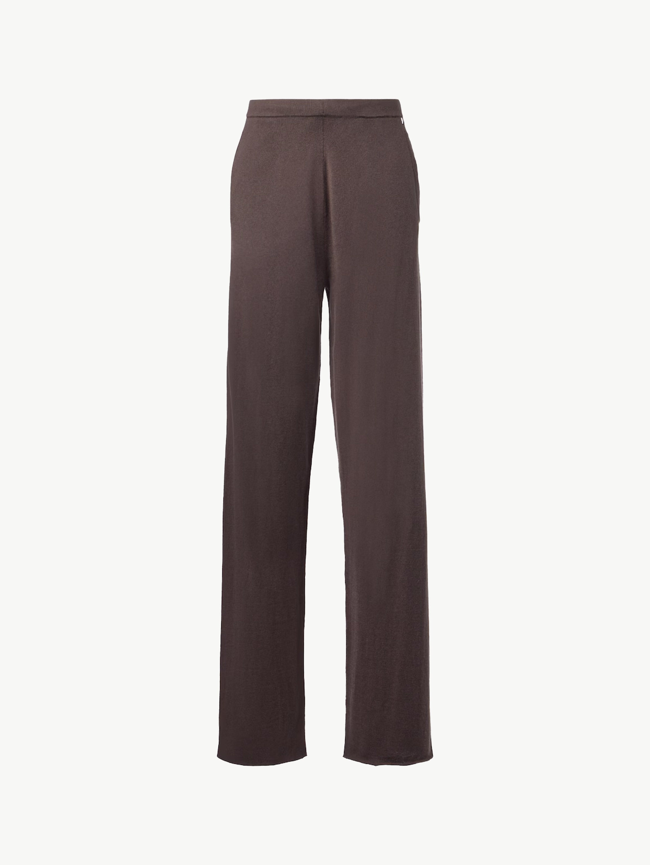 N°353 relax cotton and cashmere wide-leg pants