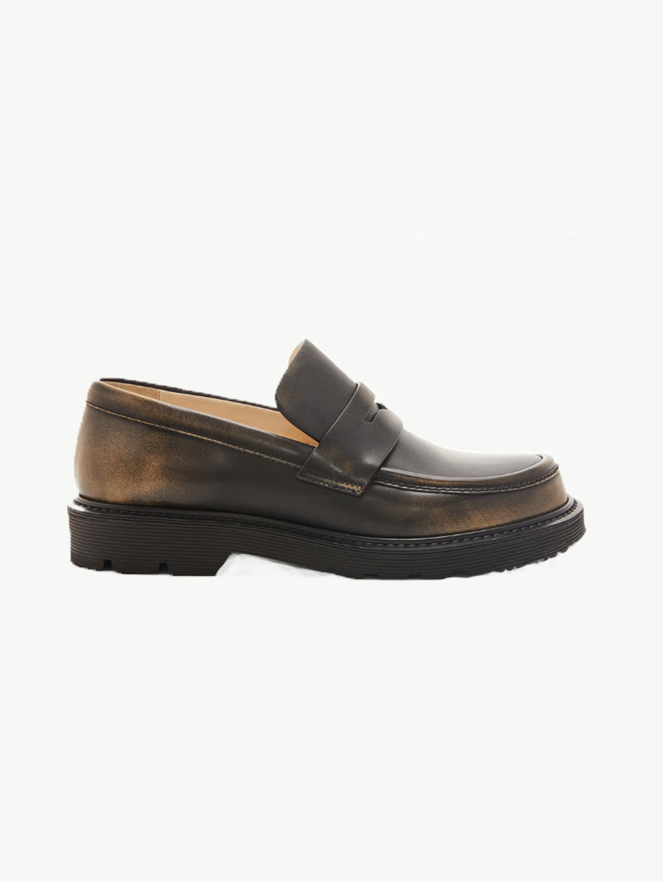 Blaze bi-colour leather penny loafers