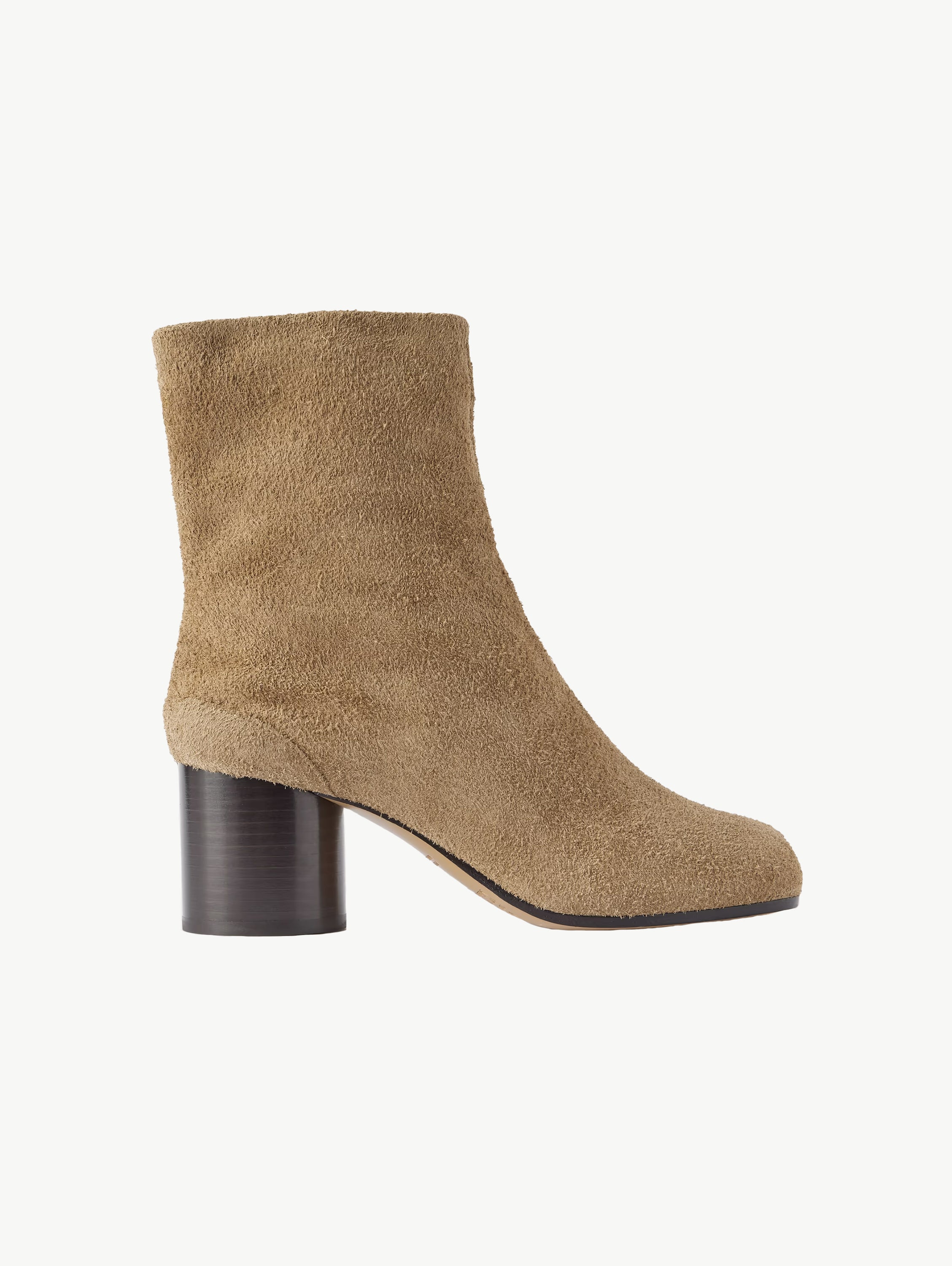 Tabi split toe suede ankle boots