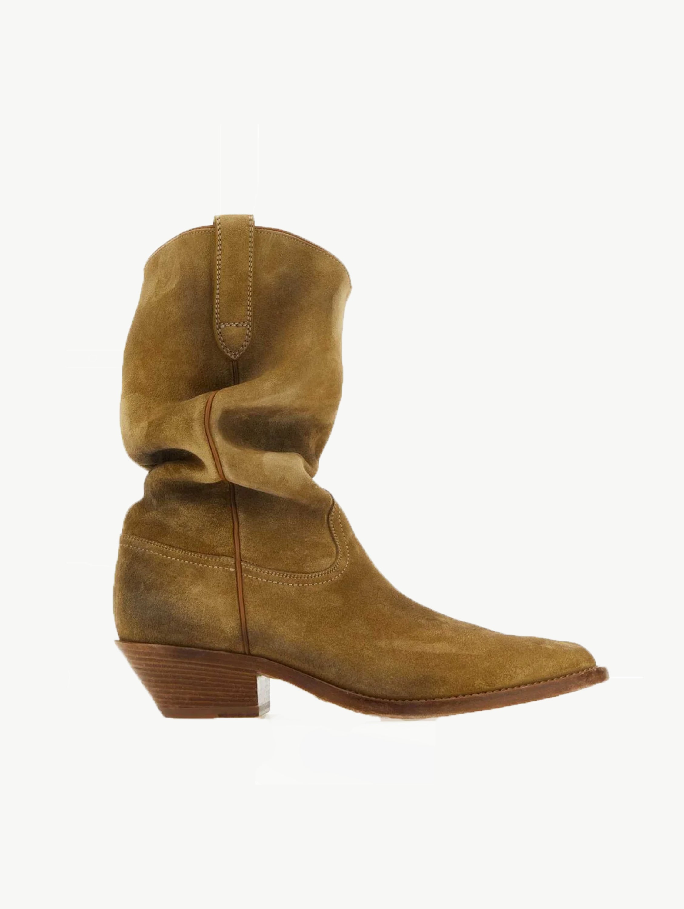 Tabi ruched western boots