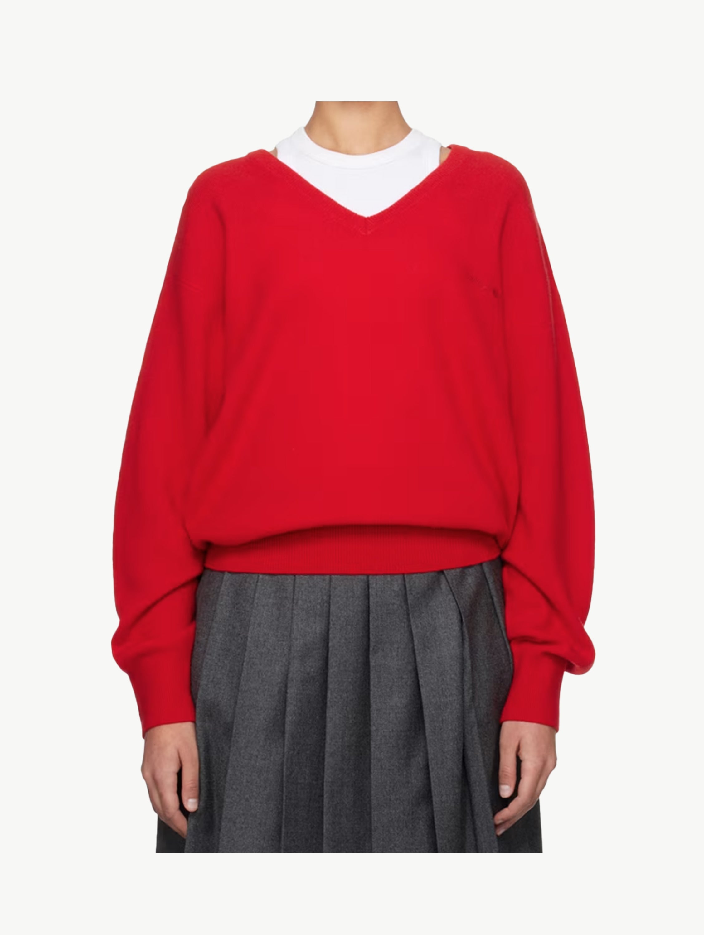Wool red haig sweater