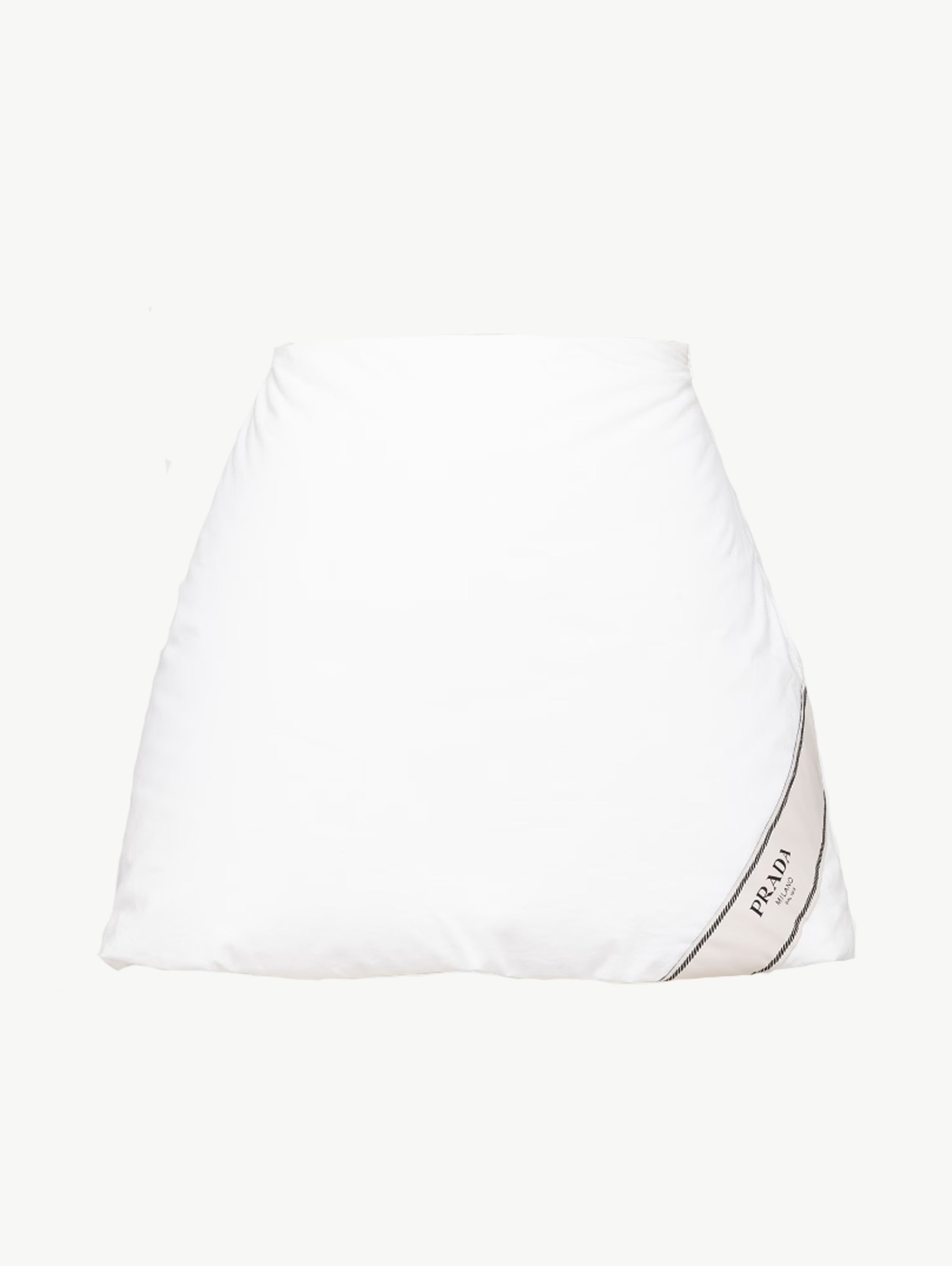 Padded cotton miniskirt white