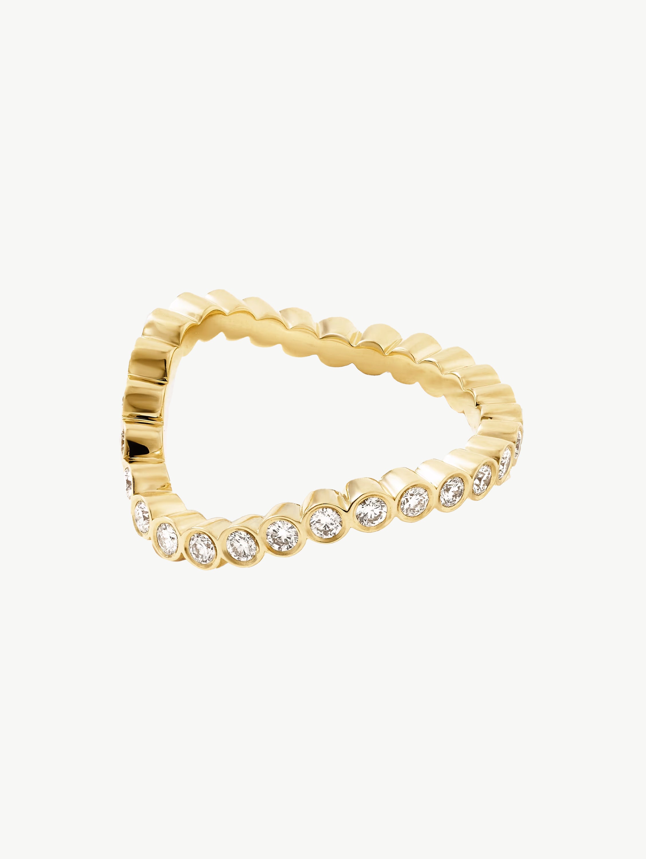 Courant sky 18-karat recycled gold diamond ring