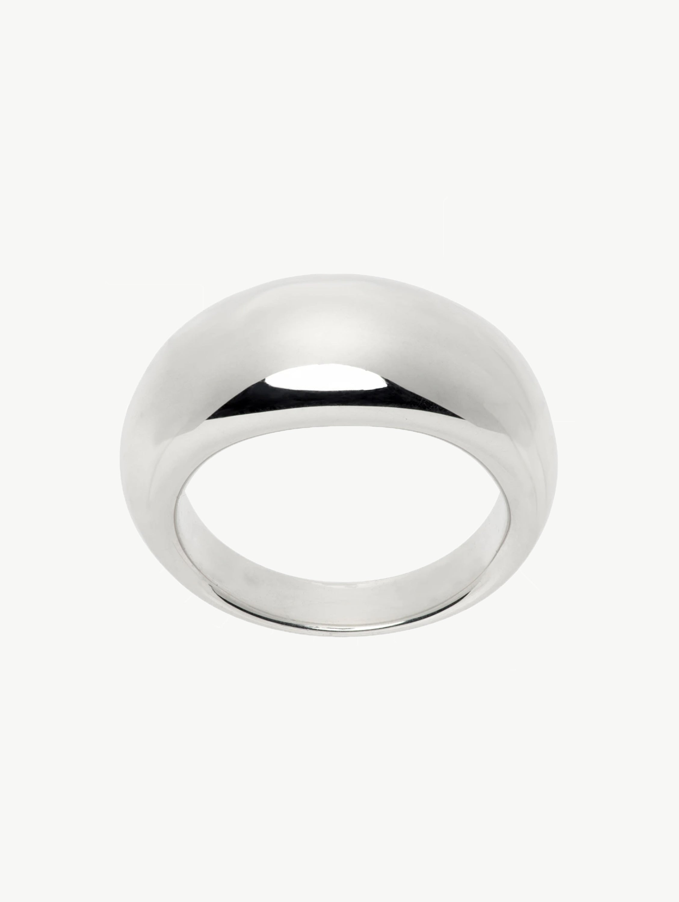 Silver Donut ring small