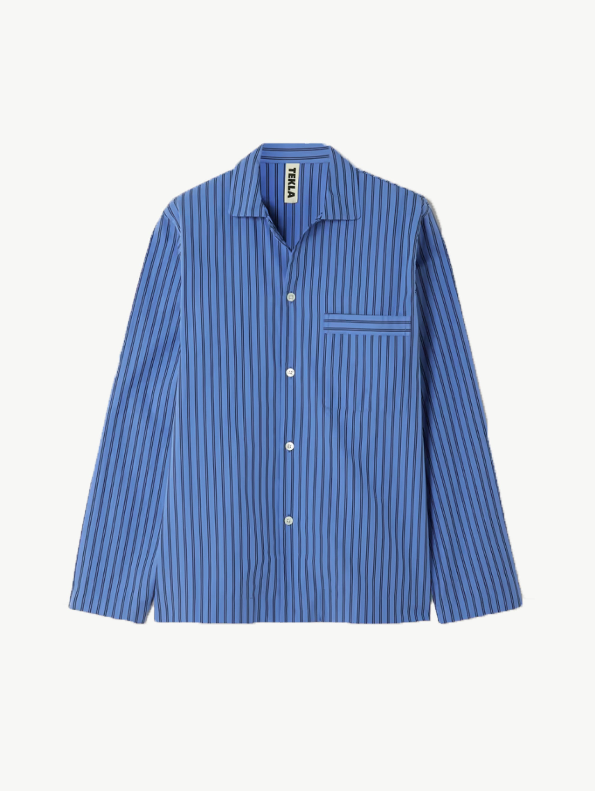 Striped organic-cotton pyjama shirt