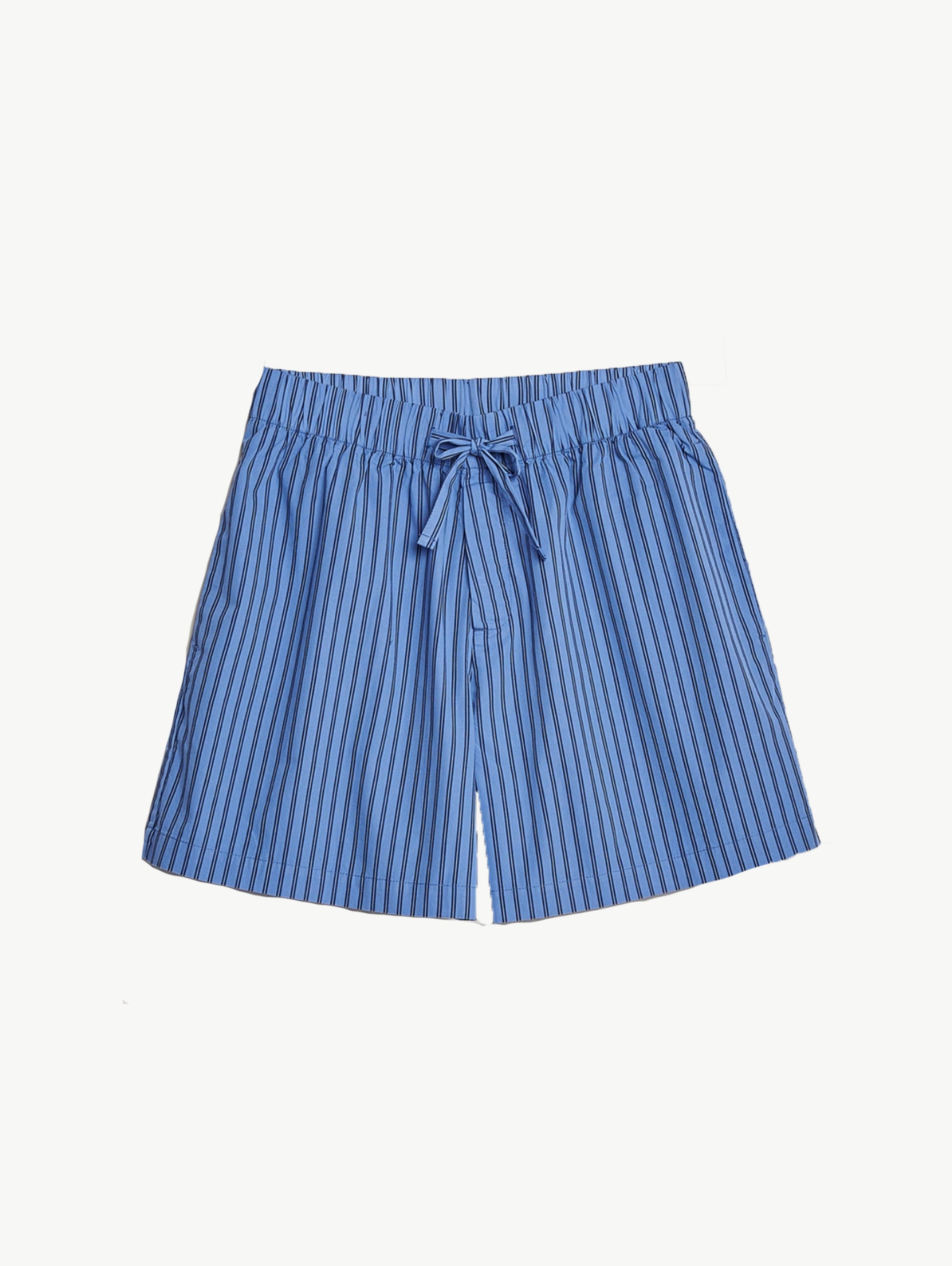 Striped organic-cotton pyjama shorts