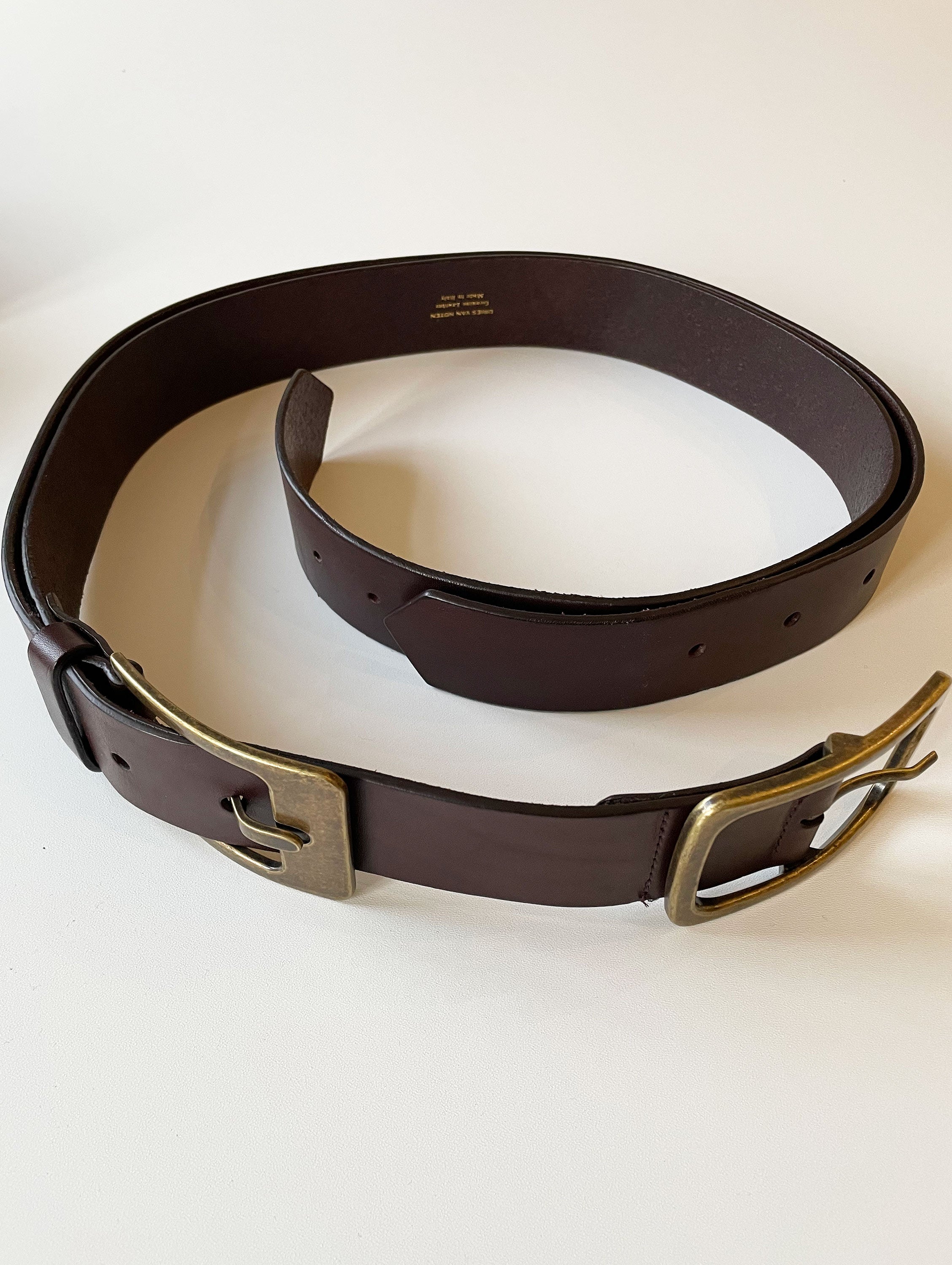 Brown leather sword belt