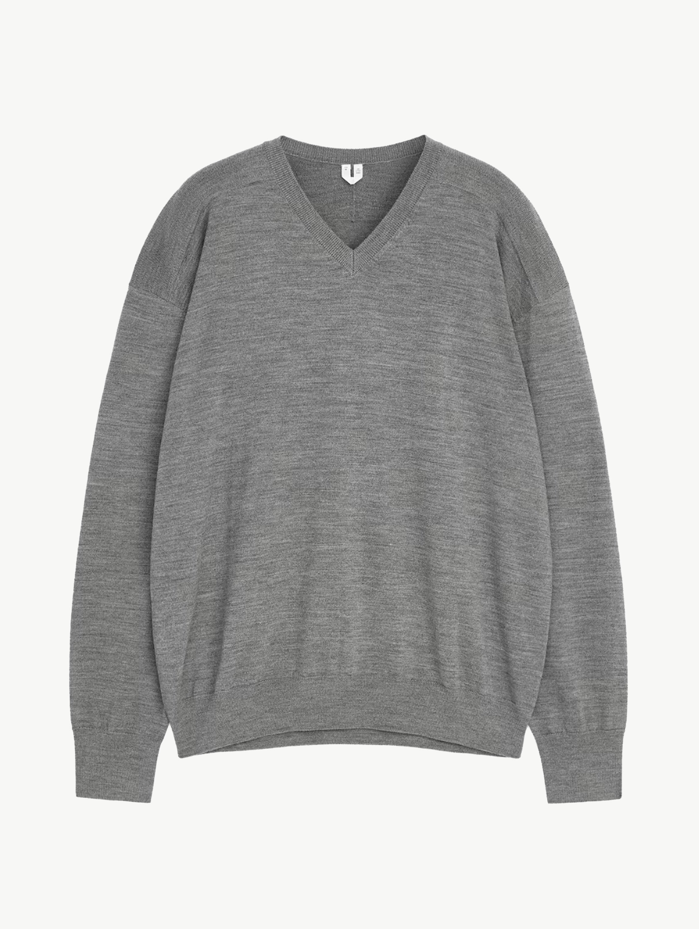 Merino wool V-neck jumper