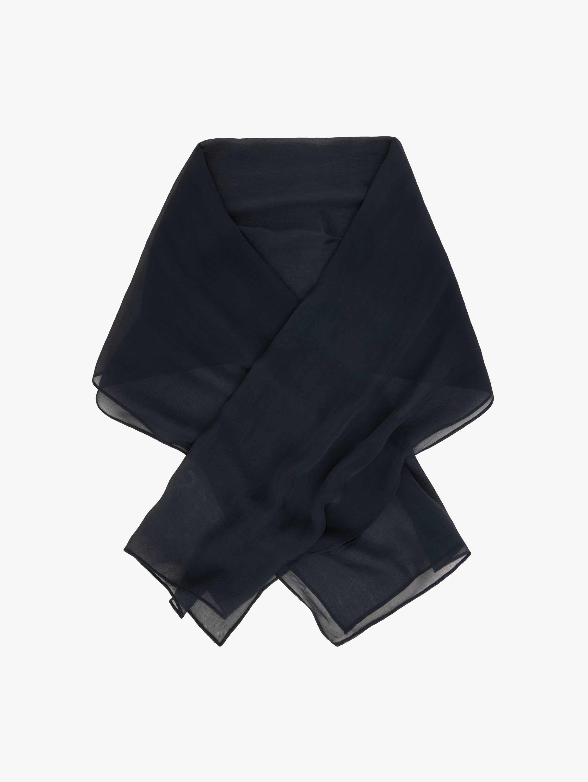 Black Silk Stole Scarf