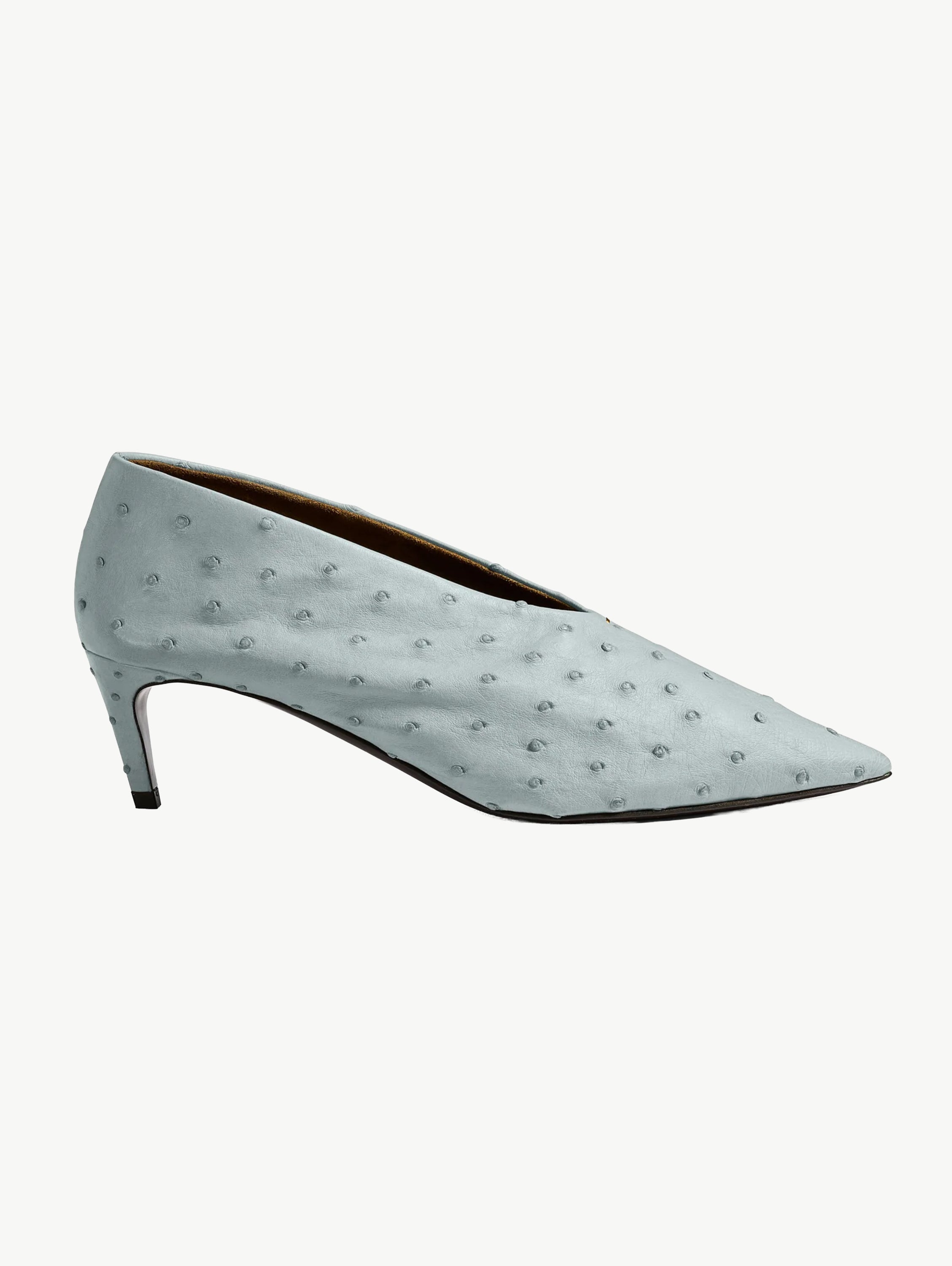 Miriam low pump ostrich frost