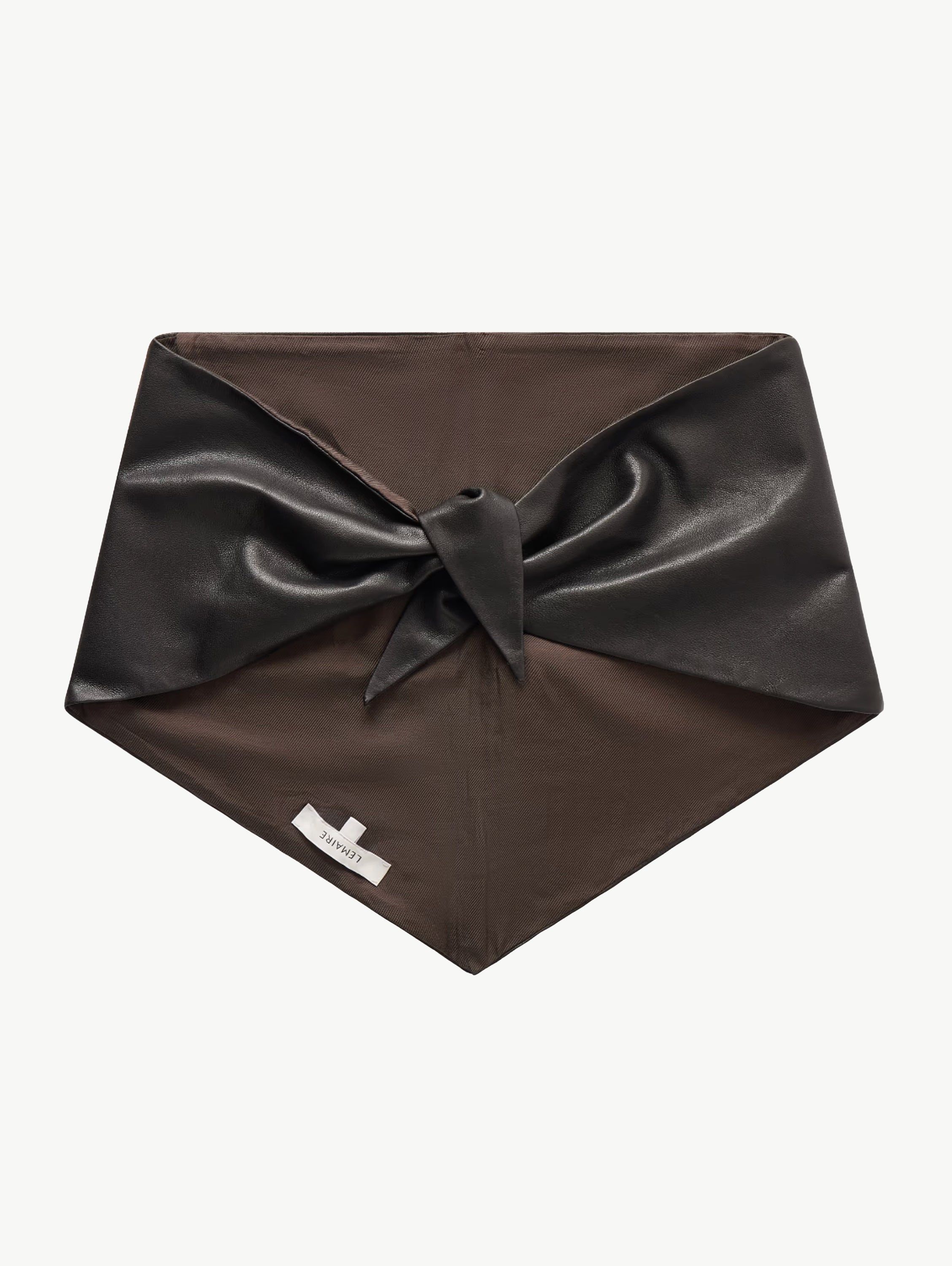 Textured-leather scarf