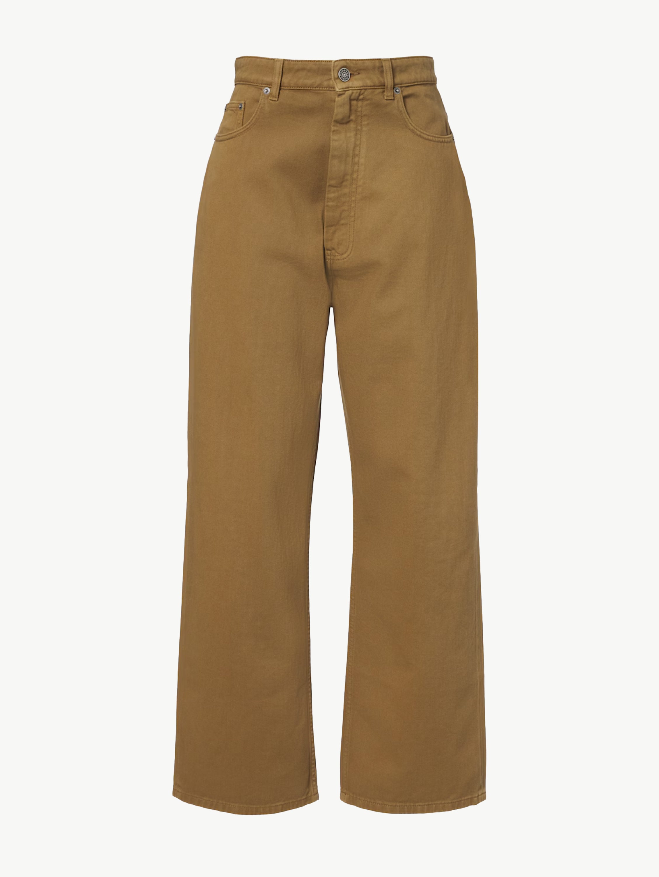 Wide-leg jeans tabacco