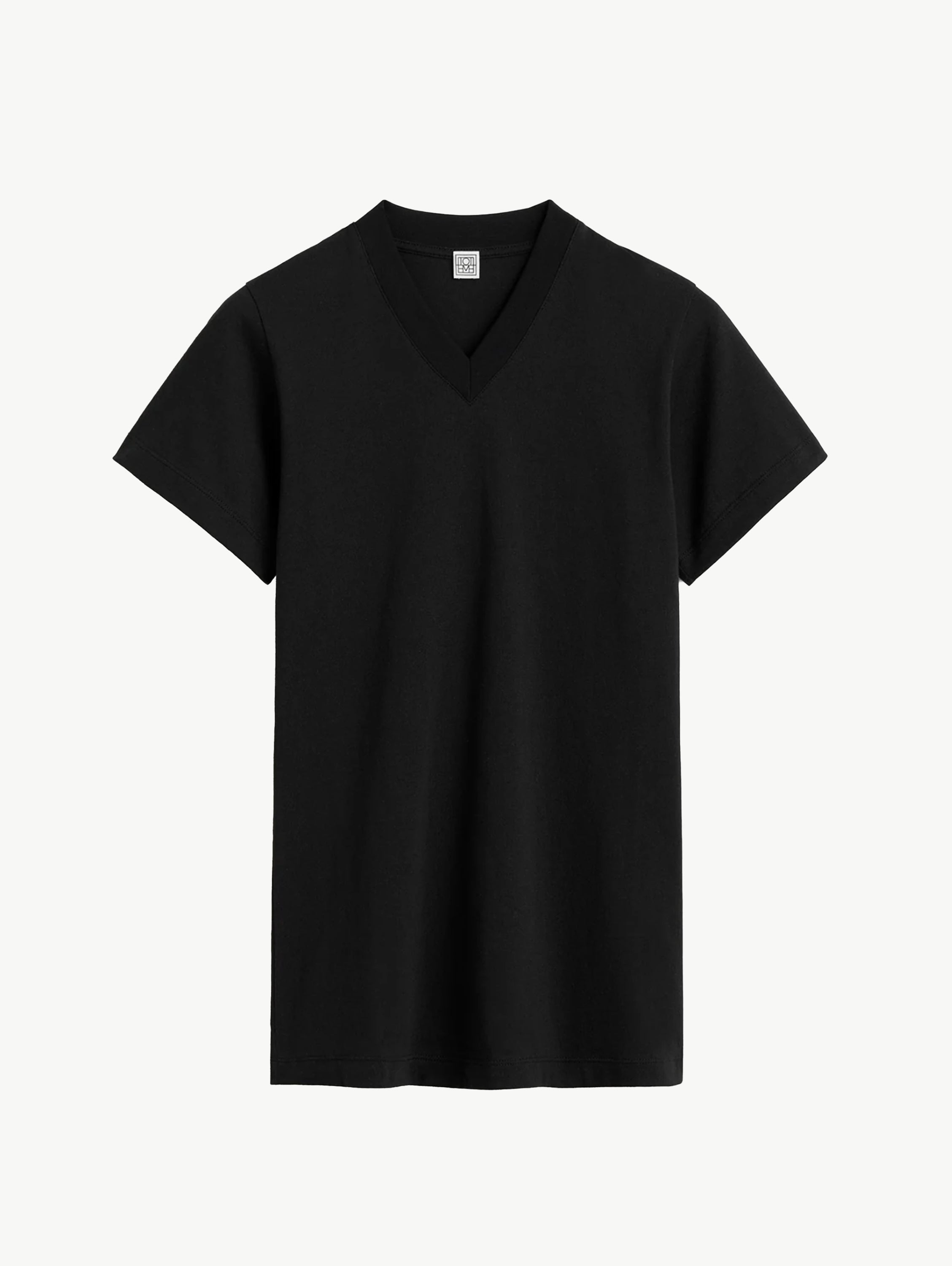 V-neck ribbed T-shirt